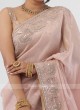 Gota Patti Work Light Pink Saree